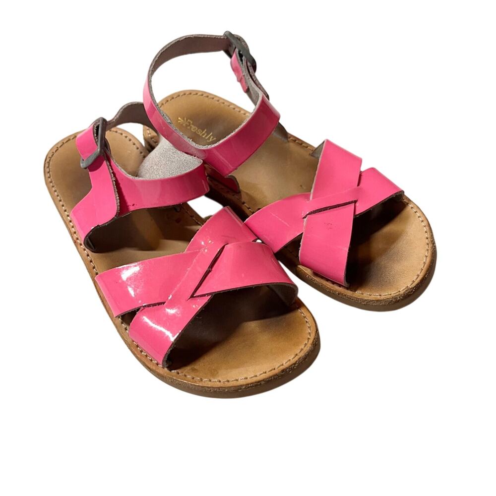 Freshly Picked Neon Pink Patent Leather Saybrook Sandals - 11